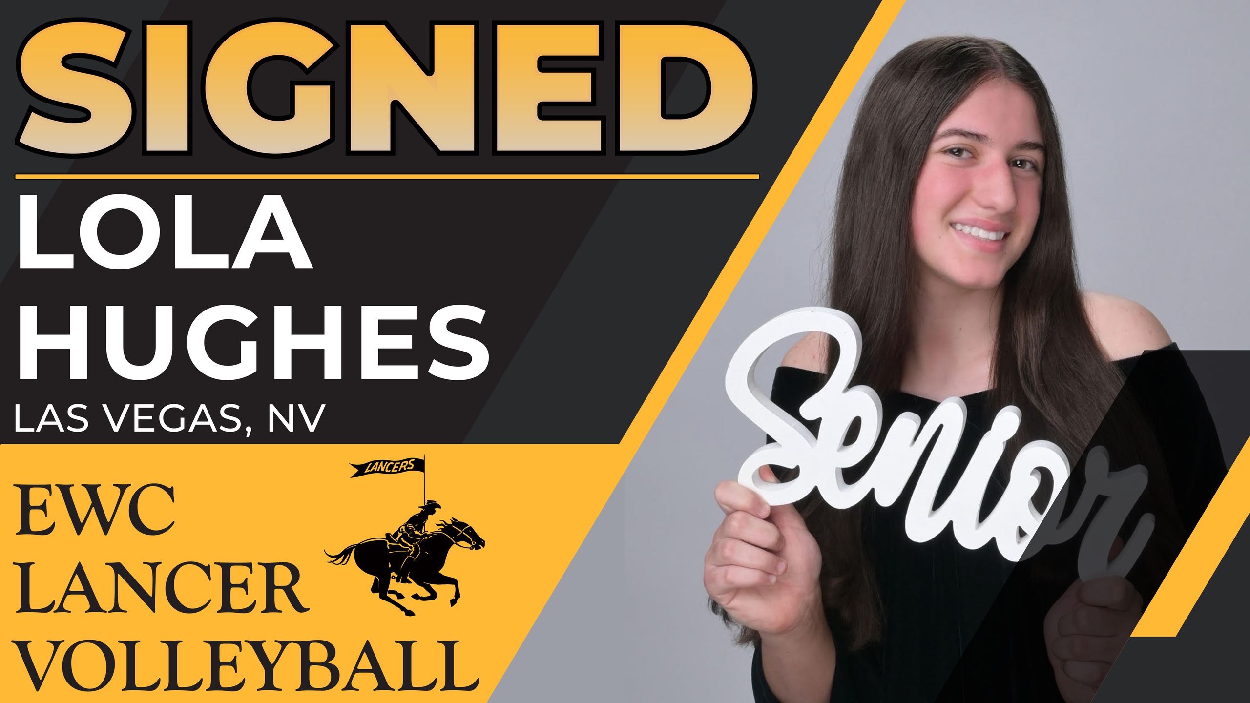 Lola Hughes Signs to Play for Eastern Wyoming College Lancer Volleyball Team